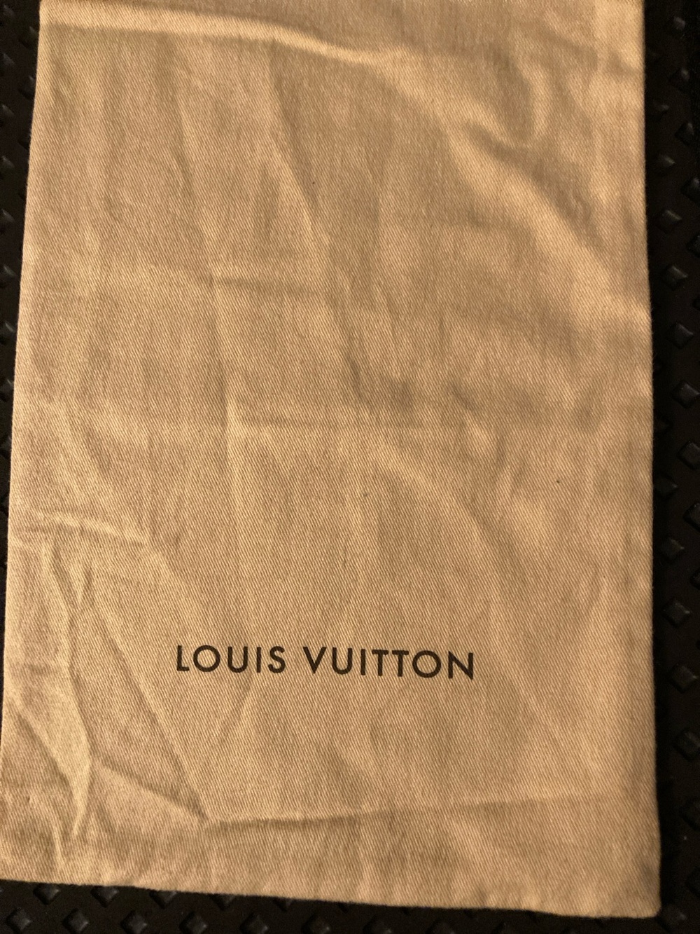 Louis Vuitton Beige Dust Bag with Logo